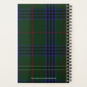Personalized Scottish Clan Kennedy Tartan & Castle プランナー手帳 (裏面)