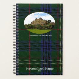 Personalized Scottish Clan Kennedy Tartan & Castle プランナー手帳