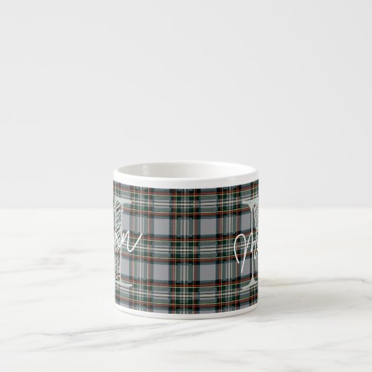 Personalized Scottish Plaid Coffee Mini Mug エスプレッソカップ (正面)
