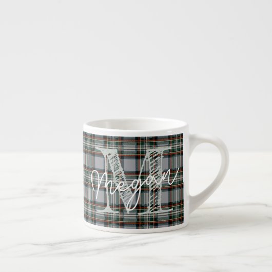 Personalized Scottish Plaid Coffee Mini Mug エスプレッソカップ (右)