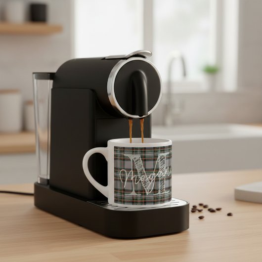 Personalized Scottish Plaid Coffee Mini Mug エスプレッソカップ