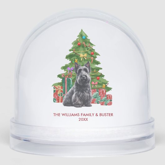 Personalized Scottish Terrier Dog Christmas (正面)