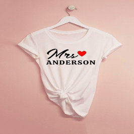 Personalized Script Marriage Monogram Tシャツ