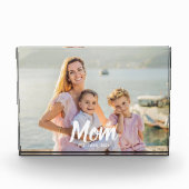 Personalized Script Mom Established Photo Keepsake フォトブロック (正面)