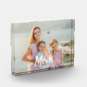 Personalized Script Mom Established Photo Keepsake フォトブロック (左)