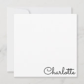 Personalized Script Name  Note Card ノートカード (正面)