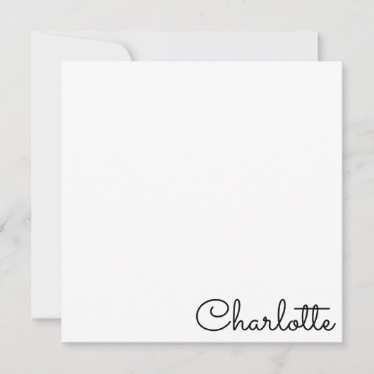 Personalized Script Name  Note Card ノートカード (正面)