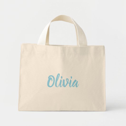 Personalized Script Name Tote Bag ミニトートバッグ (正面)