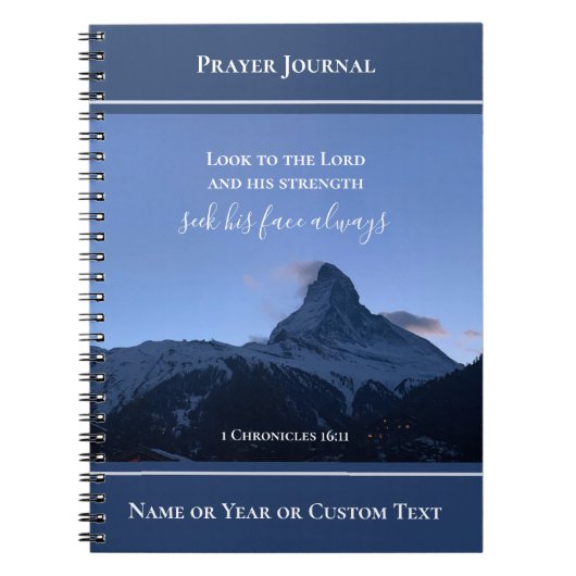 Personalized Scripture Prayer Journal Alps Photo ノートブック (正面)
