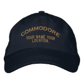 Personalized Sea Commodore Hat 刺繍入りキャップ (正面)