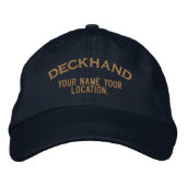 Personalized Sea Deckhand Hat 刺繍入りキャップ (正面)