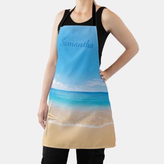Personalized Seaside Beach Apron エプロン (インサイチュ)