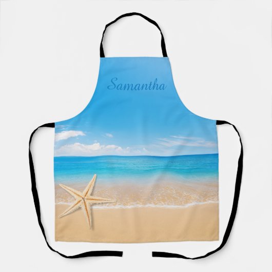 Personalized Seaside Beach Apron エプロン (正面)