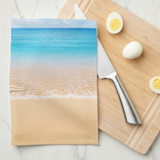 Personalized Seaside Kitchen Towel キッチンタオル (四つ折り)