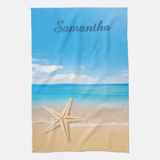 Personalized Seaside Kitchen Towel キッチンタオル (縦)