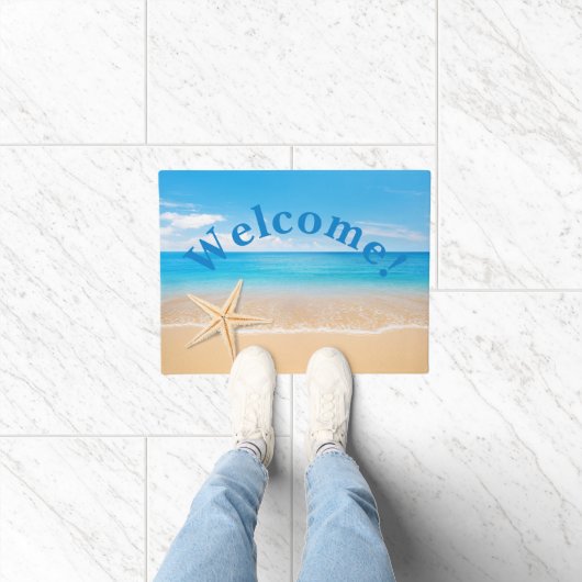 Personalized Seaside Welcome Doormat ドアマット (室内)