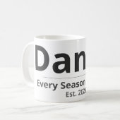 Personalized Seasonal Mug – Custom Name & Year Gif コーヒーマグカップ (正面左)