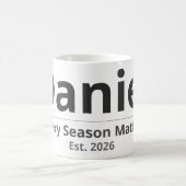 Personalized Seasonal Mug – Custom Name & Year Gif コーヒーマグカップ (中央)