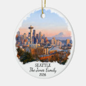 Personalized Seattle Ornament, Custom Washington セラミックオーナメント (左)