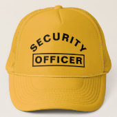 Personalized SECURITY OFFICER Text StatementYellow キャップ (正面)