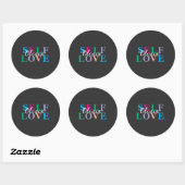 Personalized Self love ラウンドシール (シート)