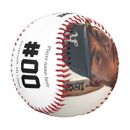 Personalized Senior Night Party Players Keepsake 野球ボール (アングル)