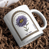 Personalized September Birth Month Flower コーヒーマグカップ