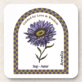 Personalized September Birth Month Flower Coaster コースター