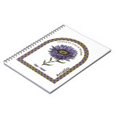 Personalized September Birth Month Flower Notebook ノートブック (左側)