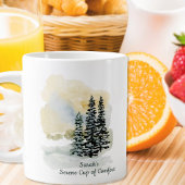 Personalized Serene Sip & Be Still Mug | Watercolo ジャンボコーヒーマグカップ