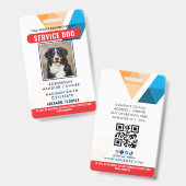 Personalized Service Dog バッジ (正面＆裏面)