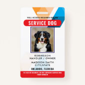 Personalized Service Dog バッジ (正面)