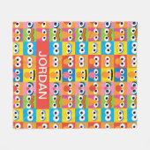 Personalized Sesame Street Character Eyes Pattern フリースブランケット (正面(横))