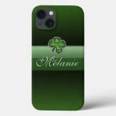 Personalized Shamrock Gem iPhone 13 Case Case-Mate iPhoneケース (裏面)