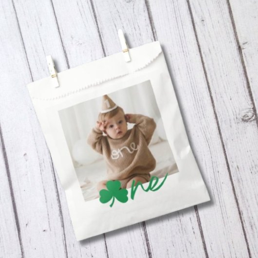 Personalized Shamrock One Birthday Favor Bags フェイバーバッグ
