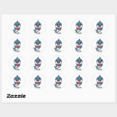 Personalized Shark Valentine Sticker for Boys ラウンドシール (シート)