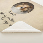 Personalized Sheltie with You by My Side シェルパブランケット (3/4)