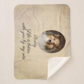 Personalized Sheltie with You by My Side シェルパブランケット (正面)