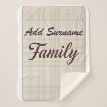 Personalized Sherpa Blanket | Custom Family Name