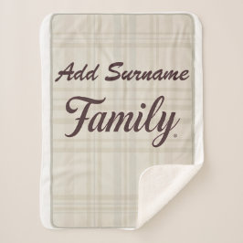 Personalized Sherpa Blanket | Custom Family Name シェルパブランケット