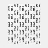 Personalized Sherpa Fleece Initial Blanket, Custom フリースブランケット (正面)