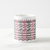 Personalized Short Custom Name Pink Hidden Message コーヒーマグカップ (中央)