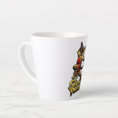 Personalized Siamese Basketball Cat Latte Mug カフェラテマグ (左アングル)