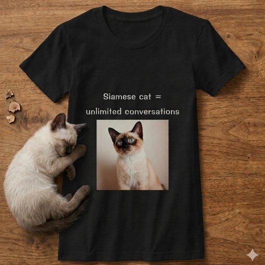 Personalized Siamese Cat Shirt Custom Photo Gift Tシャツ