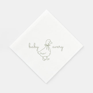Personalized Silly Goose Baby Shower  Baby Shower スタンダードランチョンナプキン