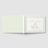 Personalized Silly Goose Bear Baby Shower ゲストブック (全面)