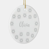Personalized Silver Christmas  セラミックオーナメント (右)