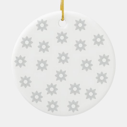 Personalized Silver Christmas  セラミックオーナメント (裏面)