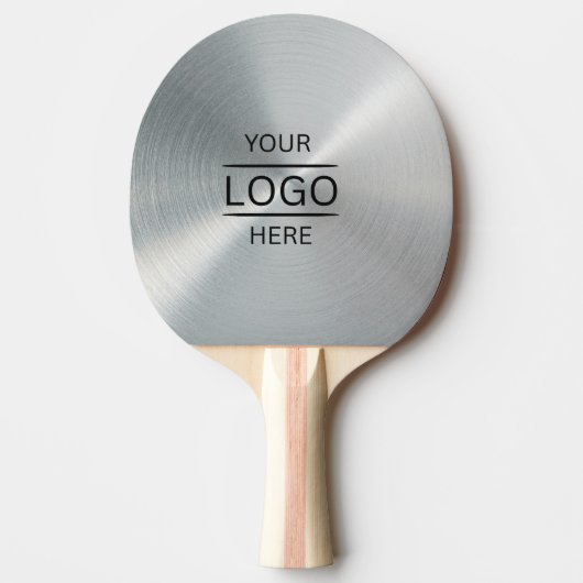 Personalized Silver Metallic 卓球ラケット (正面)