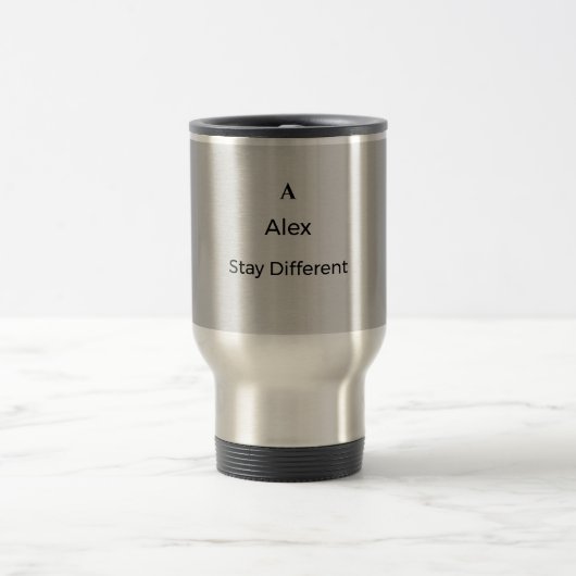 Personalized Silver Minimalist Tumbler Initial トラベルマグ (中央)